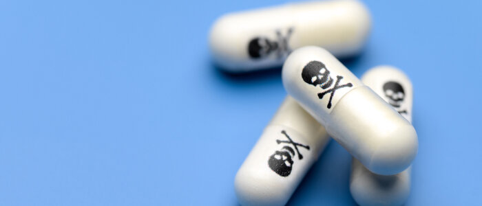 Pills with skulls on them