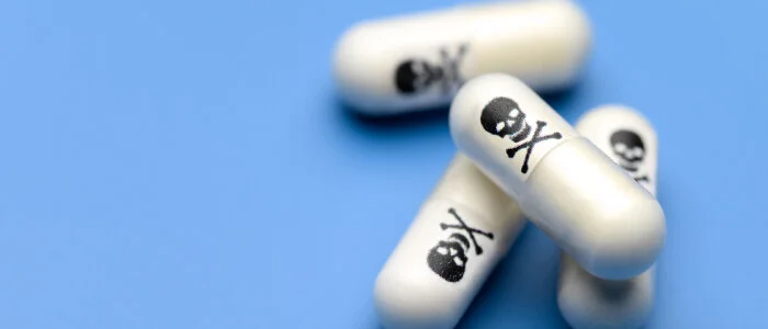 Pills with skulls on them